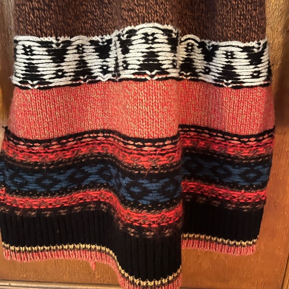 Frye Anthropologie Wool Sadie Fair Isle Boho Cardigan XS - Picture 6 of 9